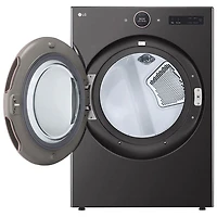 LG 7.4 Cu. Ft. Electric Steam Dryer (DLEX6500B) - Black Steel