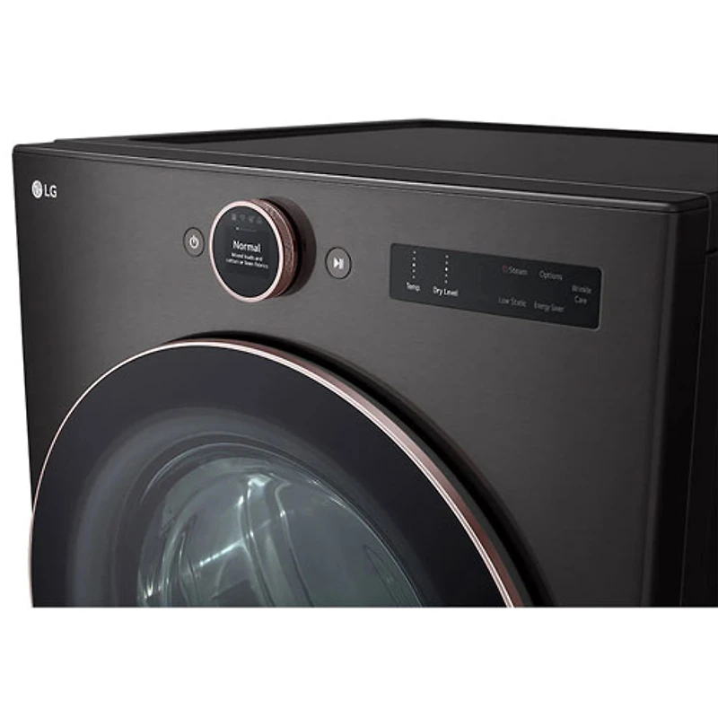 LG 7.4 Cu. Ft. Electric Steam Dryer (DLEX6500B) - Black Steel