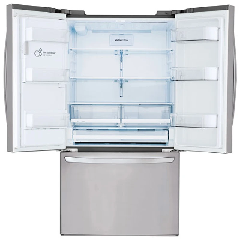 LG 36" 27.7 Cu. Ft. French Door Refrigerator w/ Water & Ice Dispenser (LRFS28XBS) - Stainless Steel