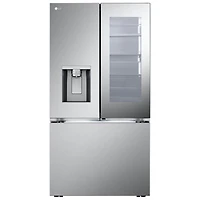 LG 36" 26 cu. ft. Smart Mirror InstaView Counter-Depth MAX French Door Refrigerator w/ Ice Dispenser - Stainless
