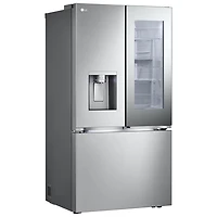 LG 36" 26 cu. ft. Smart Mirror InstaView Counter-Depth MAX French Door Refrigerator w/ Ice Dispenser - Stainless