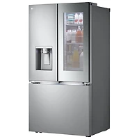LG 36" 26 cu. ft. Smart Mirror InstaView Counter-Depth MAX French Door Refrigerator w/ Ice Dispenser - Stainless