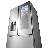 LG 36" 26 cu. ft. Smart Mirror InstaView Counter-Depth MAX French Door Refrigerator w/ Ice Dispenser - Stainless