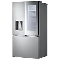 LG 36" 26 cu. ft. Smart Mirror InstaView Counter-Depth MAX French Door Refrigerator w/ Ice Dispenser - Stainless