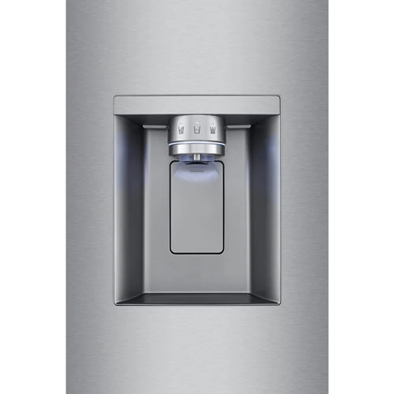 Réfrigérateur à deux portes intelligent à profondeur de comptoir de 26 pi³ et 36 po MAX de LG avec miroir InstaView et distributeur de glaçons - Inox