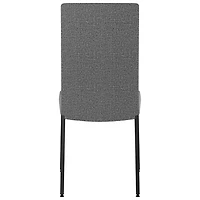 Chaise de salle à manger contemporaine en tissu Torres - Gris tissé/Noir