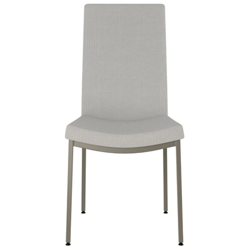 Chaise de salle à manger contemporaine en polyester Torres - Gris beige pâle/Gris