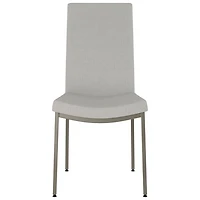 Chaise de salle à manger contemporaine en polyester Torres - Gris beige pâle/Gris