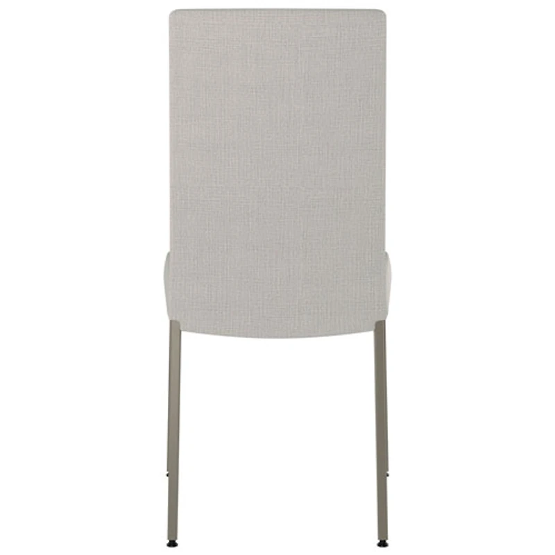 Chaise de salle à manger contemporaine en polyester Torres - Gris beige pâle/Gris
