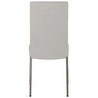 Chaise de salle à manger contemporaine en polyester Torres - Gris beige pâle/Gris