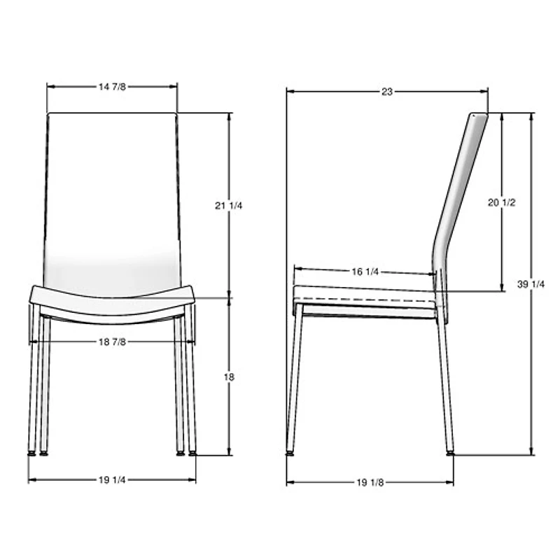 Chaise de salle à manger contemporaine en polyester Torres - Gris beige pâle/Gris
