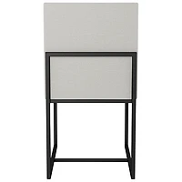 Derry Traditional Polyester Dining Chair - Grey Woven/Black