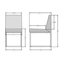 Derry Traditional Polyester Dining Chair - Grey Woven/Black