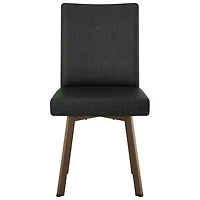 Elmira Contemporary Polyester Dining Chair - Black/Bronze