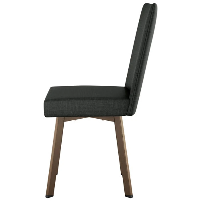 Elmira Contemporary Polyester Dining Chair - Black/Bronze
