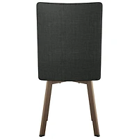 Elmira Contemporary Polyester Dining Chair - Black/Bronze