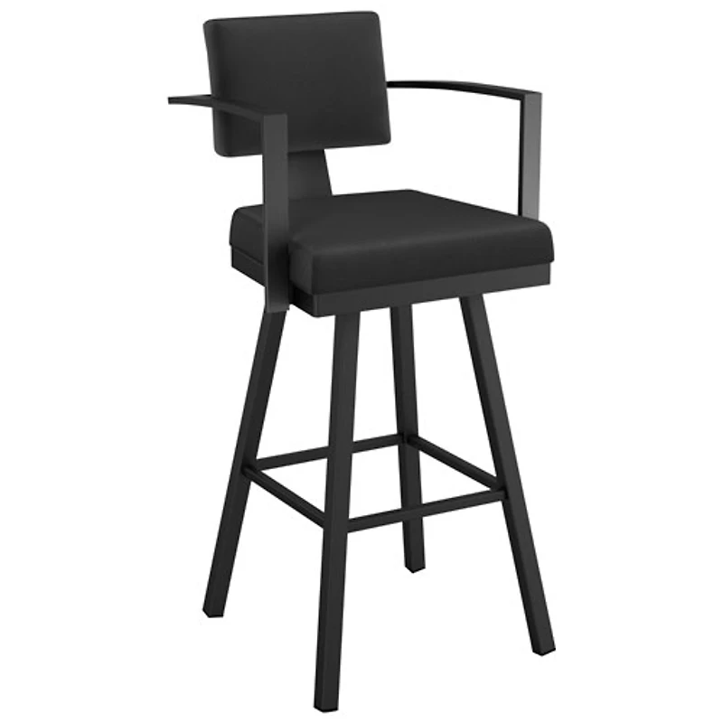 Akers Contemporary Counter Height Barstool - Black