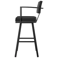 Akers Contemporary Counter Height Barstool - Black