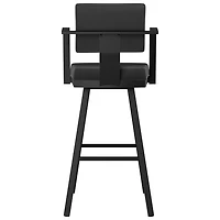 Akers Contemporary Counter Height Barstool - Black