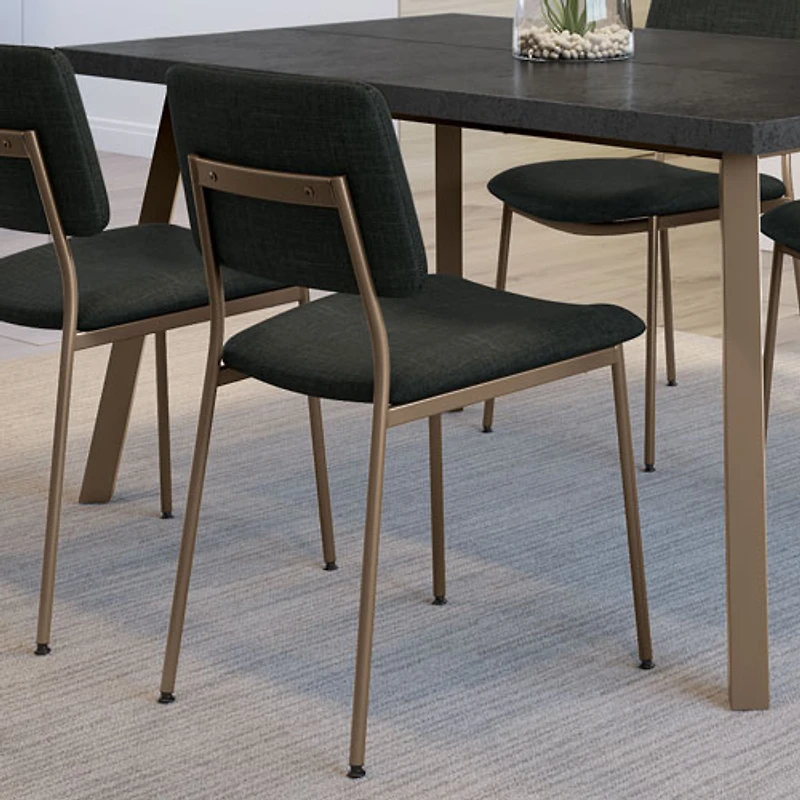 Sullivan Contemporary Polyester Dining Chair - Black/Bronze
