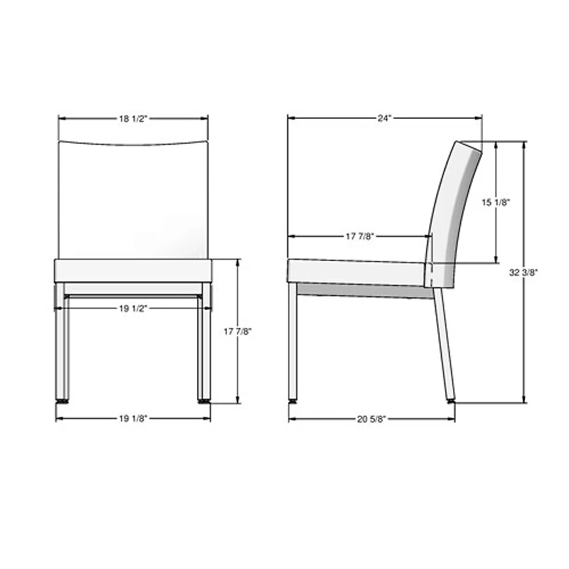 Chaise de salle à manger traditionnelle en similicuir Perry - Ensemble de 2 - Crème/Gris