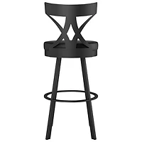 Tabouret de bar moderne à hauteur de comptoir Washington - Noir