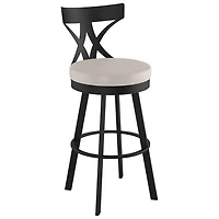 Washington Modern Counter Height Barstool - Cream/Black