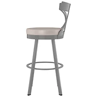 Tabouret de bar moderne à hauteur de bar Washington - Crème/Gris
