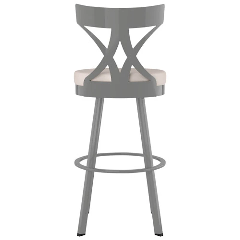 Tabouret de bar moderne à hauteur de bar Washington - Crème/Gris