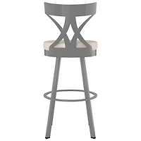 Tabouret de bar moderne à hauteur de bar Washington - Crème/Gris