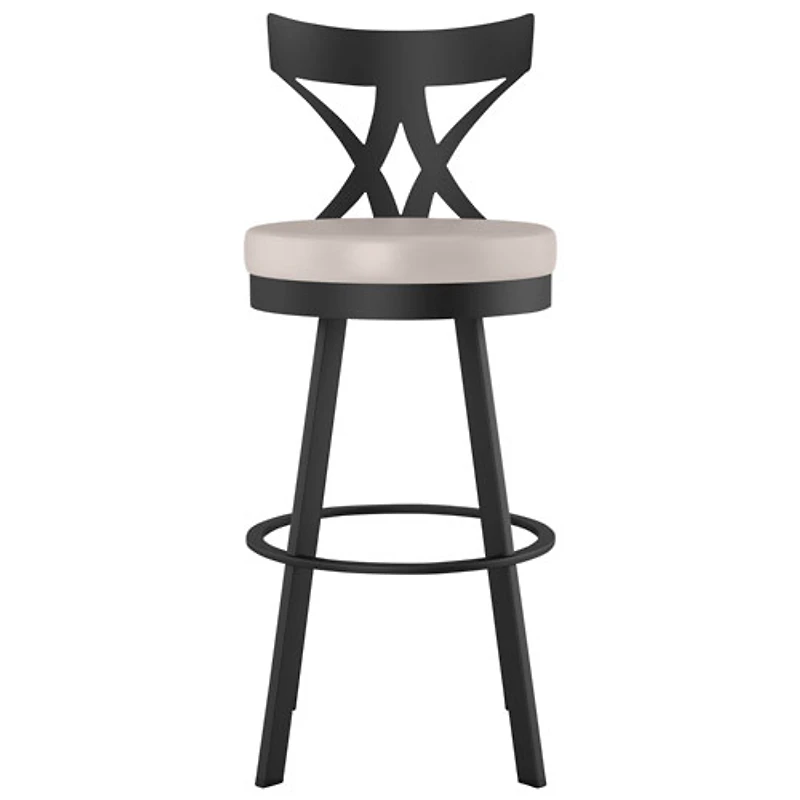 Washington Modern Bar Height Barstool - Cream/Black