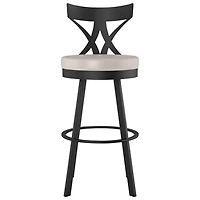 Washington Modern Bar Height Barstool - Cream/Black