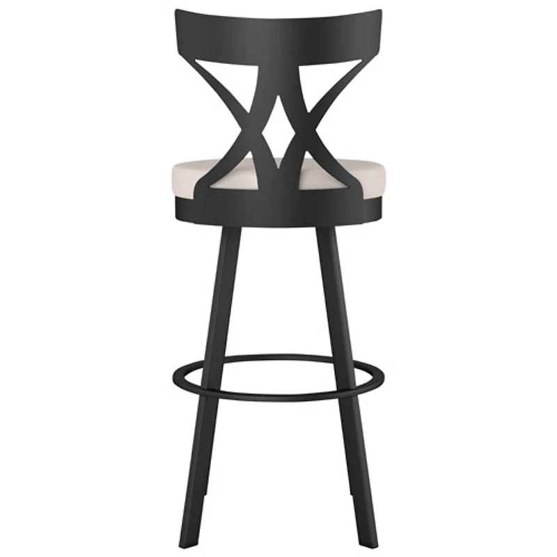 Washington Modern Bar Height Barstool - Cream/Black