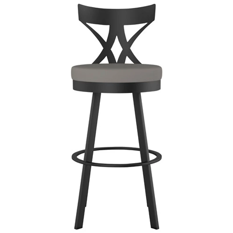 Washington Modern Bar Height Barstool - Taupe Grey/Black