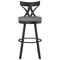 Washington Modern Bar Height Barstool - Taupe Grey/Black