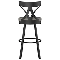 Washington Modern Bar Height Barstool - Taupe Grey/Black