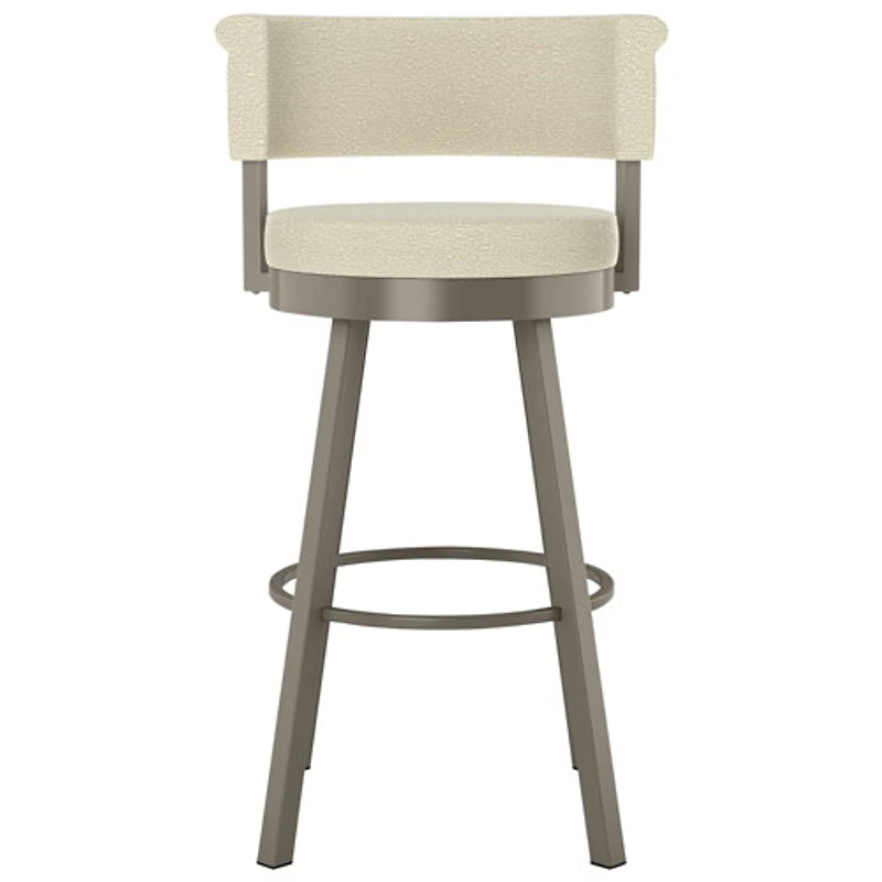 Rosco Contemporary Counter Height Barstool - Cream Boucle/Grey