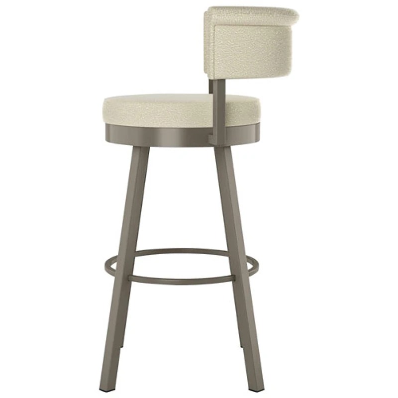 Rosco Contemporary Counter Height Barstool - Cream Boucle/Grey