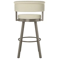 Rosco Contemporary Counter Height Barstool - Cream Boucle/Grey