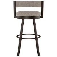 Tabouret de bar contemporain à hauteur de comptoir Browser - Brun beige tissé/Brun