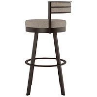 Tabouret de bar contemporain à hauteur de comptoir Browser - Brun beige tissé/Brun