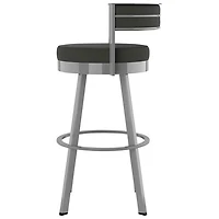Tabouret de bar contemporain à hauteur de bar Browser - Anthracite/Gris métallique