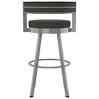 Tabouret de bar contemporain à hauteur de bar Browser - Anthracite/Gris métallique