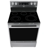 Cuisinière électrique autonome 5,8 pi³ 30 po avec friture à air chaud de Hisense (HBE3501CPS) - Acier inoxydable