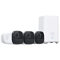 Système de surveillance sans fil eufyCam 2 Pro avec 3 caméras compactes 2K - Blanc - Partenaire détaillant exclusif