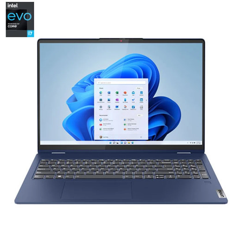 Portable IdeaPad Flex 5i 2-en-1 TS 16 po de Lenovo - Bleu abyssal (Core i7-1355U Intel/SSD 512 Go/RAM 16 Go)