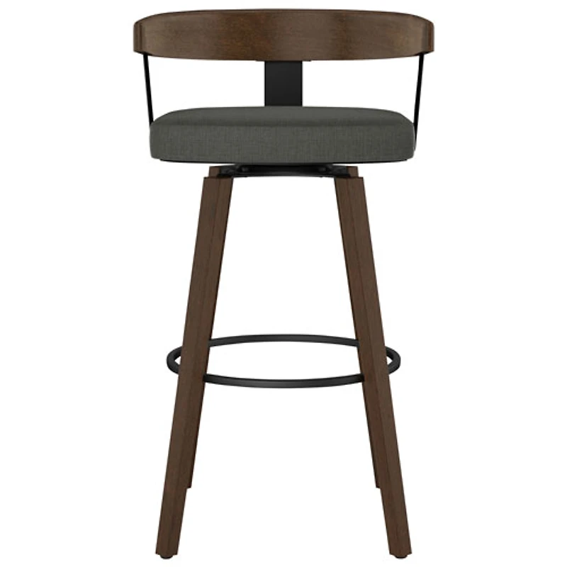 Tabouret de bar contemporain à hauteur de comptoir Cohen - Anthracite/Brun