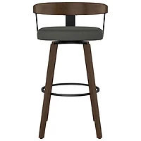 Tabouret de bar contemporain à hauteur de comptoir Cohen - Anthracite/Brun
