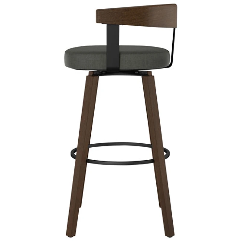 Tabouret de bar contemporain à hauteur de comptoir Cohen - Anthracite/Brun