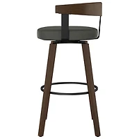 Tabouret de bar contemporain à hauteur de comptoir Cohen - Anthracite/Brun